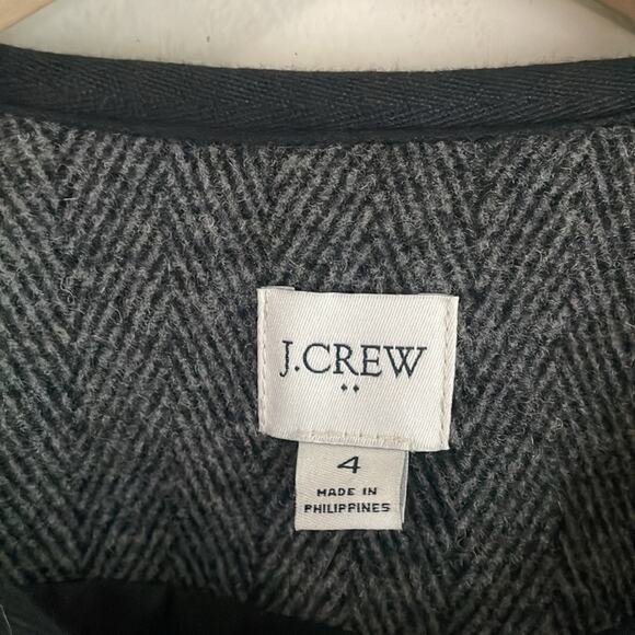 J.Crew Wool-blend Herringbone Lady Jacket Heathered Grey Herringbone - Picture 6 of 15